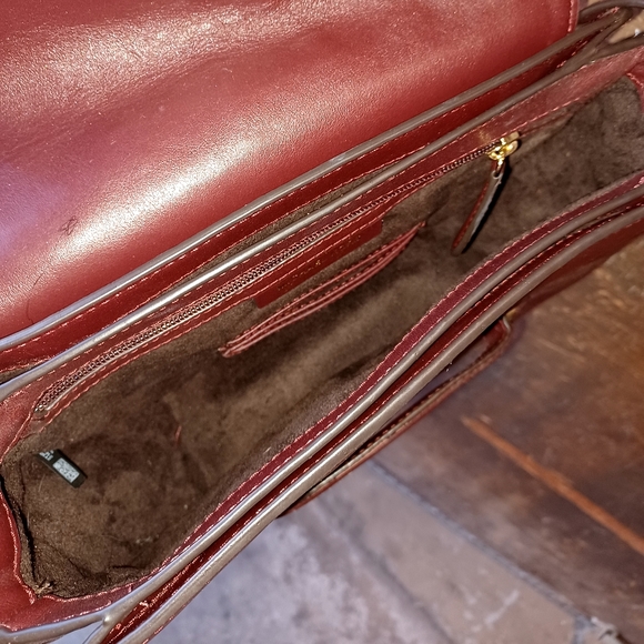 Michael Kors Oxblood Maroon Burgundy Wine Studded Shoulder Bag Purse - Picture 6 of 8